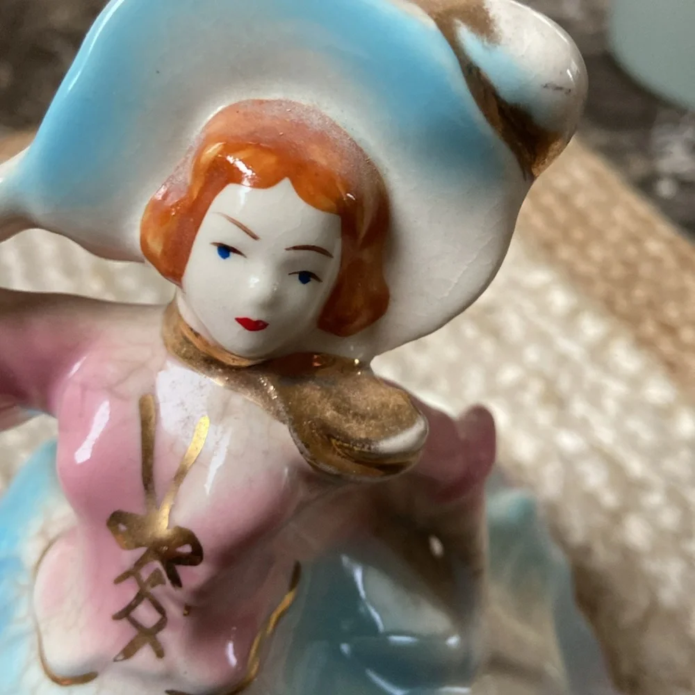 Vintage planter Victorian lady